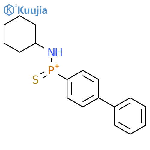 biphenyl-4-yl(cyclohexylamino)thioxophosphonium structure
