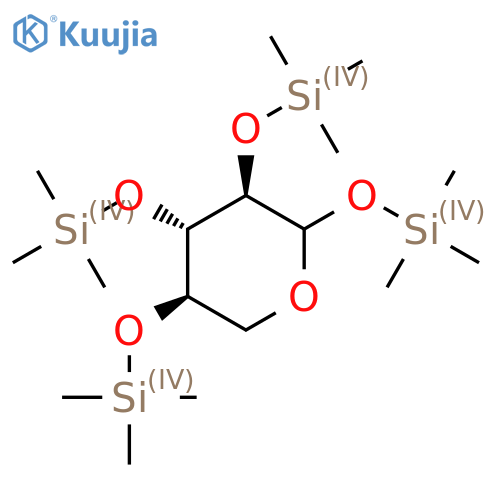 D-Xylopyranose, 1,2,3,4-tetrakis-O-(trimethylsilyl)- structure
