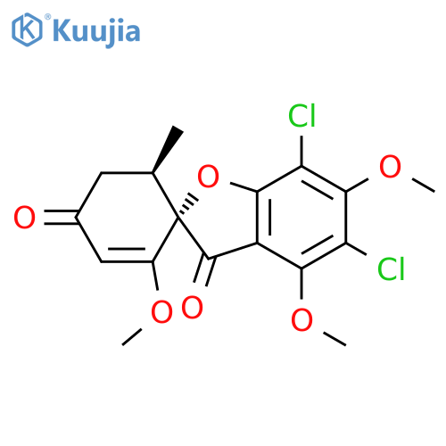 (2S,5'R)-5,7-Dichloro-3',4,6-trimethoxy-5'-methylspiro[1-benzofuran-2,4'-cyclohex-2-ene]-1',3-dione structure
