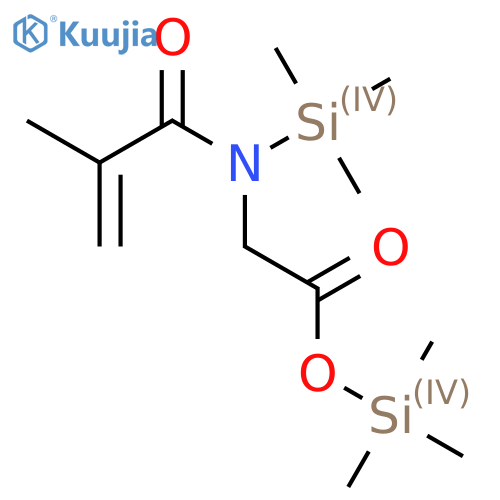 Glycine, N-(2-methyl-1-oxo-2-propenyl)-N-(trimethylsilyl)-, trimethylsilyl ester structure