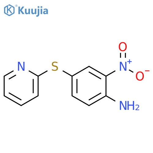 Benzenamine, 2-nitro-4-(2-pyridinylthio)- structure