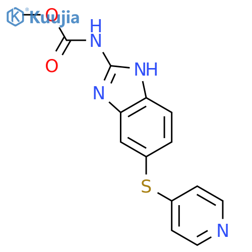 Carbamic acid, [5-(4-pyridinylthio)-1H-benzimidazol-2-yl]-, methyl ester structure