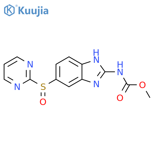 Carbamic acid, [5-(2-pyrimidinylsulfinyl)-1H-benzimidazol-2-yl]-, methyl ester (9CI) structure