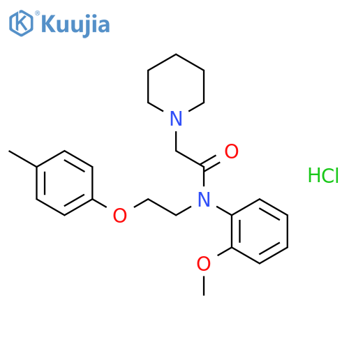 N-(2-methoxyphenyl)-N-[2-(4-methylphenoxy)ethyl]-2-piperidin-1-ylacetamide hydrochloride structure