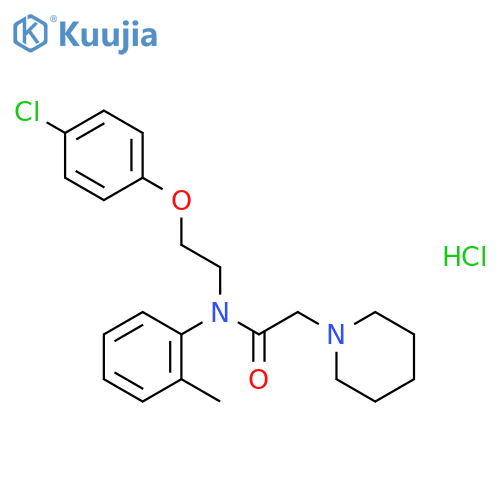 N-[2-(4-chlorophenoxy)ethyl]-N-(2-methylphenyl)-2-piperidin-1-ylacetamide hydrochloride structure