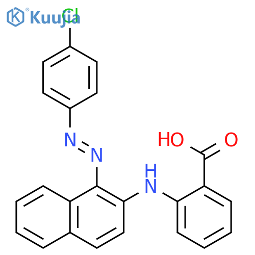Benzoic acid, 2-[[1-[(4-chlorophenyl)azo]-2-naphthalenyl]amino]- structure