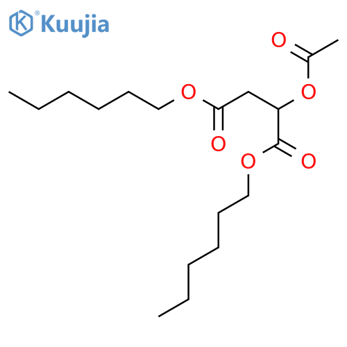 Butanedioic acid, (acetyloxy)-, dihexyl ester structure