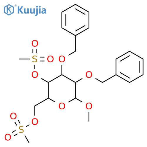 Methyl 2,3-di-o-benzyl-4,6-bis-o-(methylsulfonyl)hexopyranoside structure