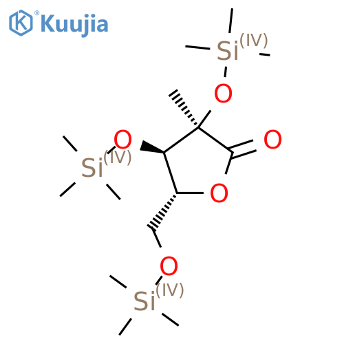 2-C-Methylribonic acid, 1,4-lactone, TMS structure