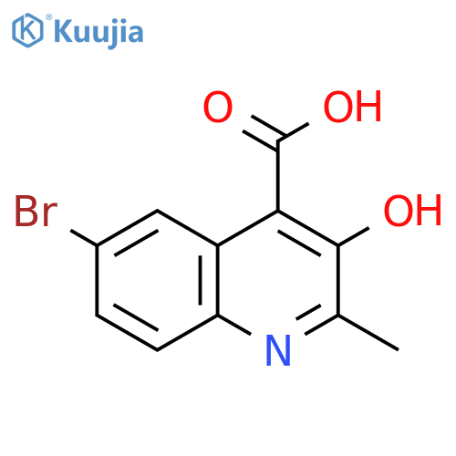 4-Quinolinecarboxylic acid, 6-bromo-3-hydroxy-2-methyl- structure