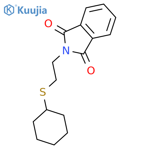 1H-Isoindole-1,3(2H)-dione, 2-[2-(cyclohexylthio)ethyl]- structure