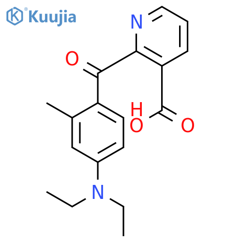 3-Pyridinecarboxylic acid, 2-[4-(diethylamino)-2-methylbenzoyl]- structure