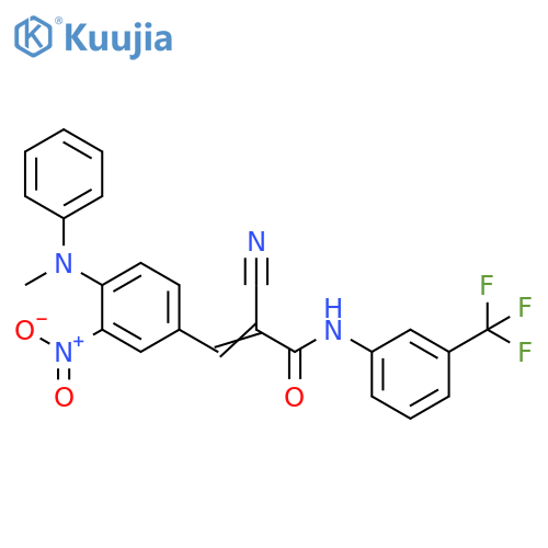 2-Cyano-3-[4-(methylphenylamino)-3-nitrophenyl]-N-[3-(trifluoromethyl)phenyl]-2-propenamide structure