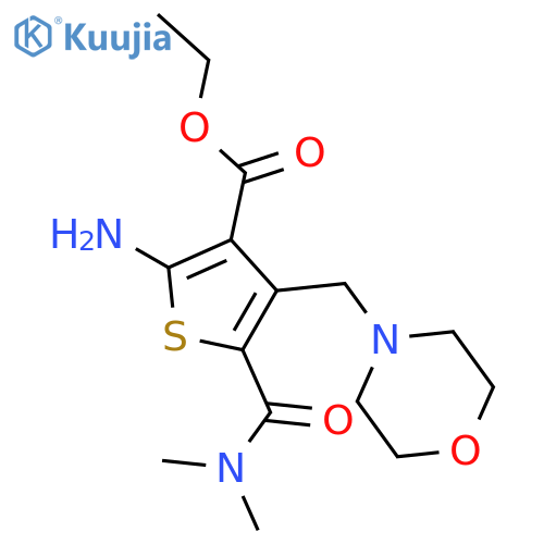 ethyl 2-amino-5-(dimethylcarbamoyl)-4-[(morpholin-4-yl)methyl]thiophene-3-carboxylate structure