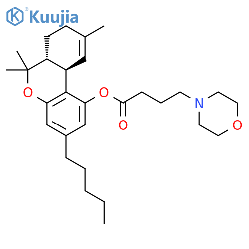 4-Morpholinebutanoicacid,(6aR,10aR)-6a,7,8,10a-tetrahydro-6,6,9-trimethyl-3-pentyl-6H-dibenzo[b,d]pyran-1-ylester structure