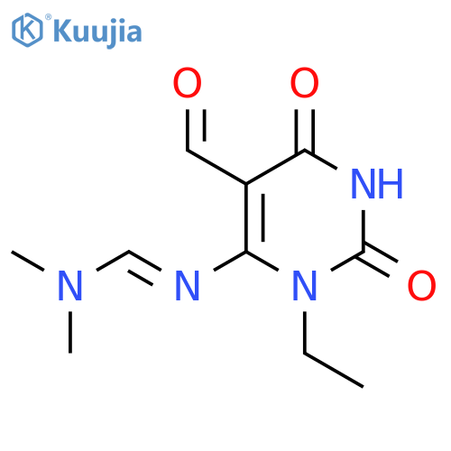 N'-(3-Ethyl-5-formyl-2,6-dioxo-1,2,3,6-tetrahydropyrimidin-4-yl)-N,N-dimethylmethanimidamide structure