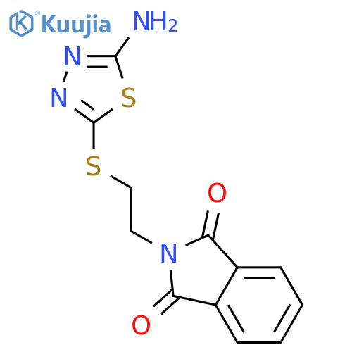 2-{2-(5-Amino-1,3,4-thiadiazol-2-yl)thioethyl}-1H-isoindole-1,3(2H)-dione structure