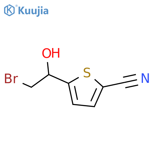 5-(2-bromo-1-hydroxyethyl)thiophene-2-carbonitrile structure