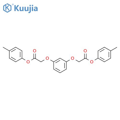 Acetic acid, 2,2'-[1,3-phenylenebis(oxy)]bis-, bis(4-methylphenyl) ester structure