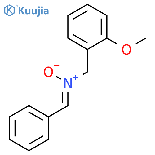 Benzenemethanamine, 2-methoxy-N-(phenylmethylene)-, N-oxide structure