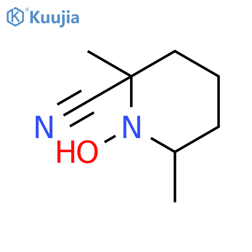 1-Hydroxy-2,6-dimethylpiperidine-2-carbonitrile structure