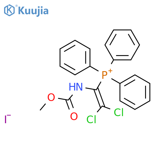 methyl N-2,2-dichloro-1-(triphenylphosphaniumyl)ethenylcarbamate iodide structure