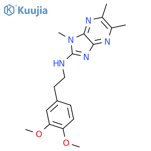 N-[2-(3,4-dimethoxyphenyl)ethyl]-1,5,6-trimethyl-1H-imidazo[4,5-b]pyrazin-2-amine structure