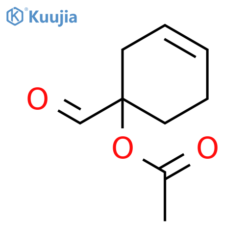 3-Cyclohexene-1-carboxaldehyde, 1-(acetyloxy)- structure