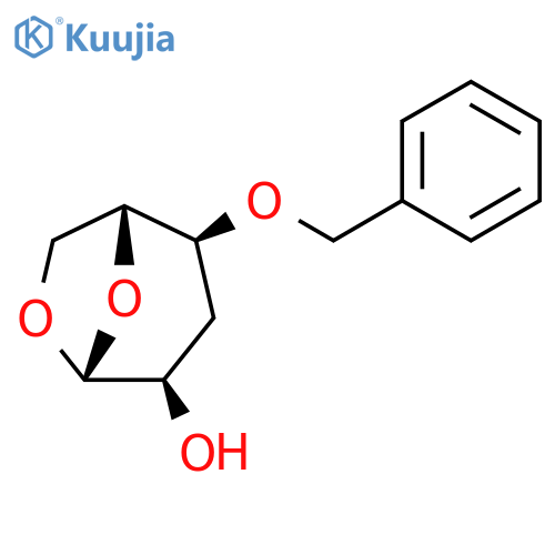 .beta.-D-ribo-Hexopyranose, 1,6-anhydro-3-deoxy-4-O-(phenylmethyl)- structure