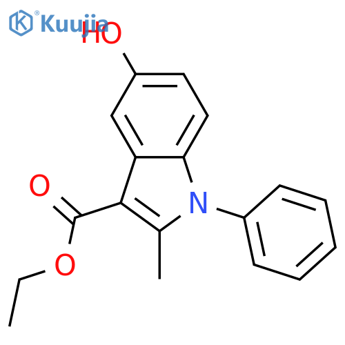 ethyl 5-hydroxy-2-methyl-1-phenyl-1H-indole-3-carboxylate structure