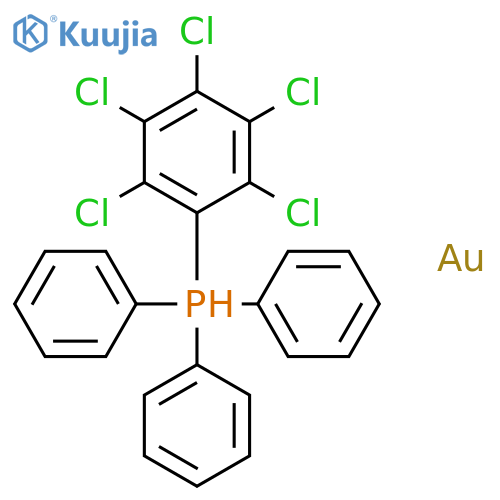GOLD, (PENTACHLOROPHENYL)(TRIPHENYLPHOSPHINE)- structure