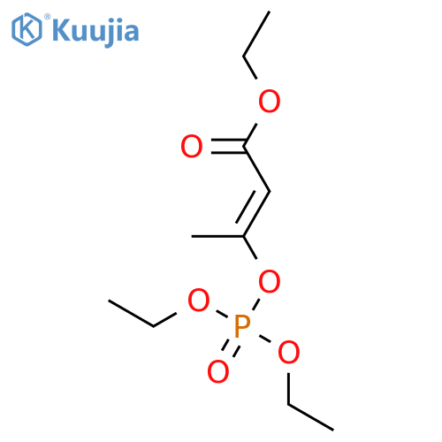 2-Butenoic acid, 3-[(diethoxyphosphinyl)oxy]-, ethyl ester, (E)- structure