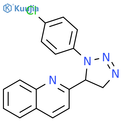 Quinoline, 2-[1-(4-chlorophenyl)-4,5-dihydro-1H-1,2,3-triazol-5-yl]- structure