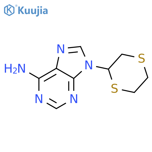 9H-PURIN-6-AMINE, 9-(1,4-DITHIAN-2-YL)- structure