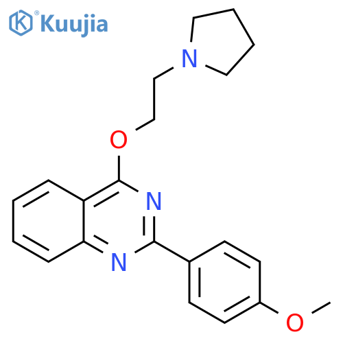 Quinazoline, 2-(4-methoxyphenyl)-4-[2-(1-pyrrolidinyl)ethoxy]- structure