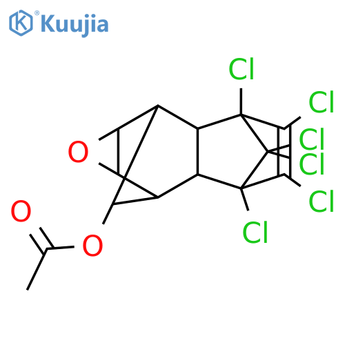 (3,4,5,6,13,13-Hexachloro-10-oxapentacyclo[6.3.1.13,6.02,7.09,11]tridec-4-en-12-yl) acetate structure