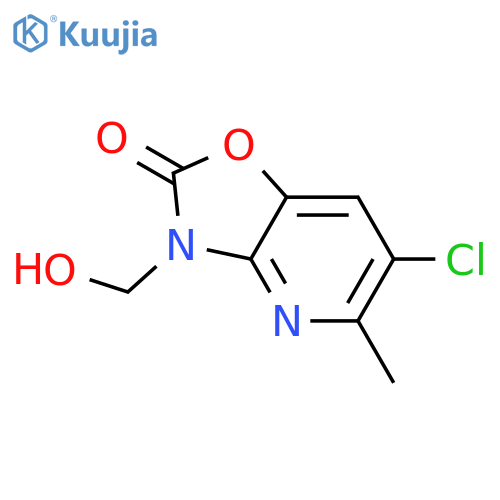 Oxazolo[4,5-b]pyridin-2(3H)-one, 6-chloro-3-(hydroxymethyl)-5-methyl- structure