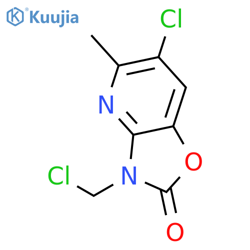 Oxazolo[4,5-b]pyridin-2(3H)-one, 6-chloro-3-(chloromethyl)-5-methyl- structure