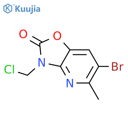 Oxazolo[4,5-b]pyridin-2(3H)-one, 6-bromo-3-(chloromethyl)-5-methyl- structure