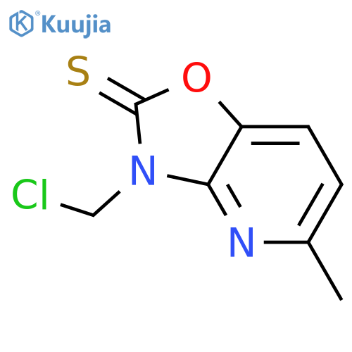 Oxazolo[4,5-b]pyridine-2(3H)-thione, 3-(chloromethyl)-5-methyl- structure