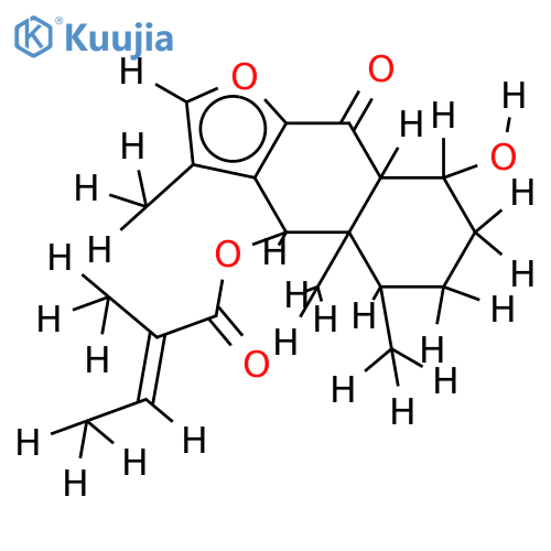 6-Angeloyl-1,6-Dihydroxyfuranoeremophilan-9-one structure