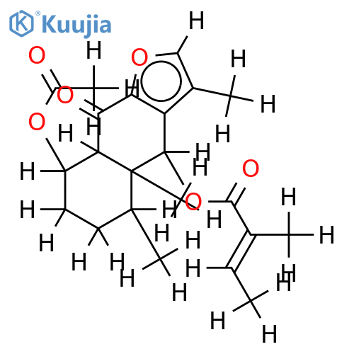 6-Angeloyl,1-Ac-1,6-Dihydroxyfuranoeremophilan-9-one structure
