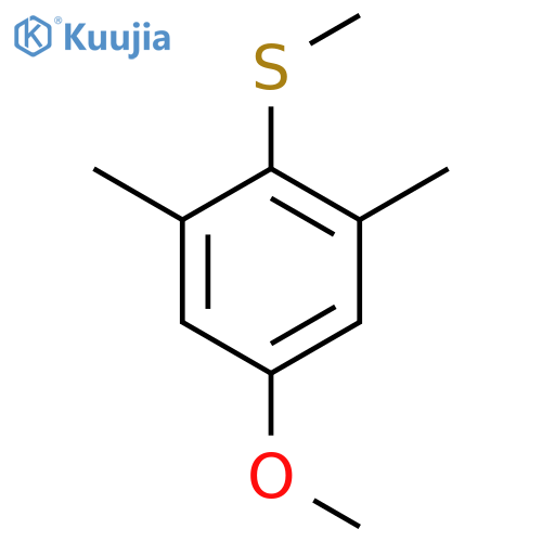 Benzene, 5-methoxy-1,3-dimethyl-2-(methylthio)- structure