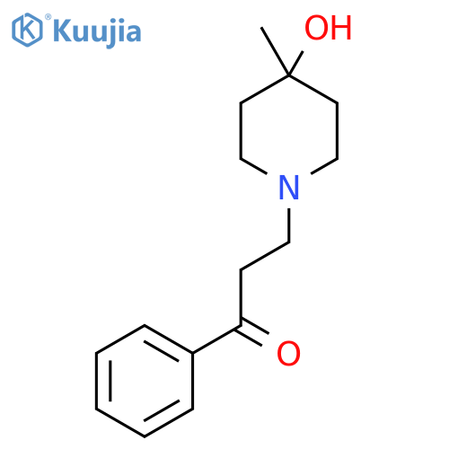 1-Propanone, 3-(4-hydroxy-4-methyl-1-piperidinyl)-1-phenyl- structure