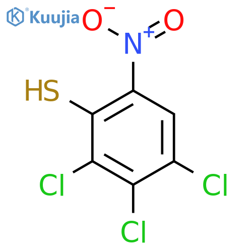 BENZENETHIOL, 2,3,4-TRICHLORO-6-NITRO- structure