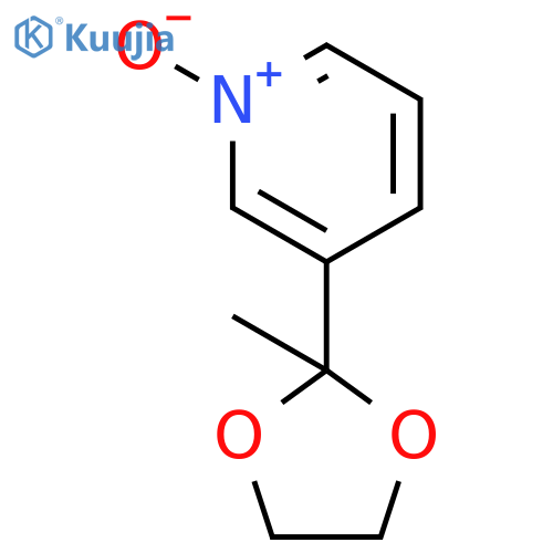 PYRIDINE, 3-(2-METHYL-1,3-DIOXOLAN-2-YL)-, 1-OXIDE structure