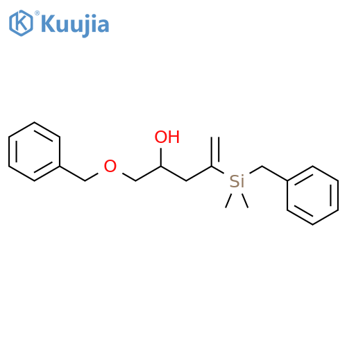 4-Penten-2-ol, 4-[dimethyl(phenylmethyl)silyl]-1-(phenylmethoxy)- structure