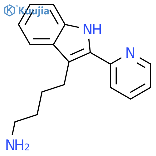 4-2-(Pyridin-2-yl)-1H-indol-3-ylbutan-1-amine structure