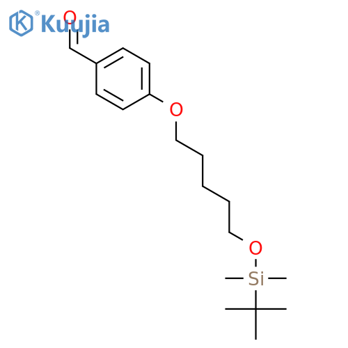 Benzaldehyde, 4-[[5-[[(1,1-dimethylethyl)dimethylsilyl]oxy]pentyl]oxy]- structure