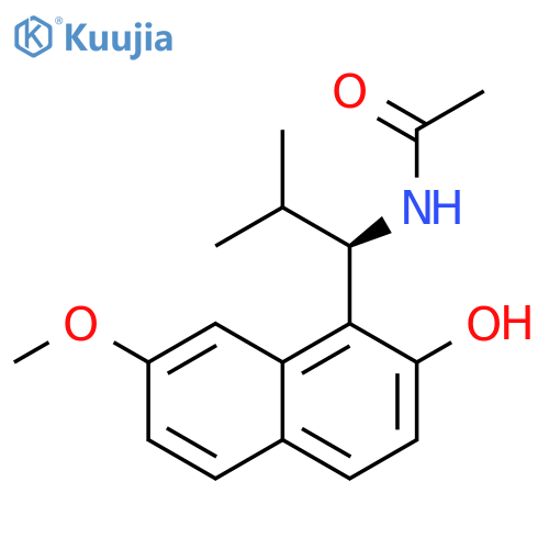 Acetamide,N-[(1R)-1-(2-hydroxy-7-methoxy-1-naphthalenyl)-2-methylpropyl]- structure